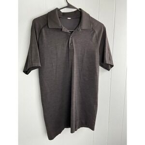 Lululemon Small Mens Metal Vent Tech  Shirt Dark Gray Heathered Short Sleeve